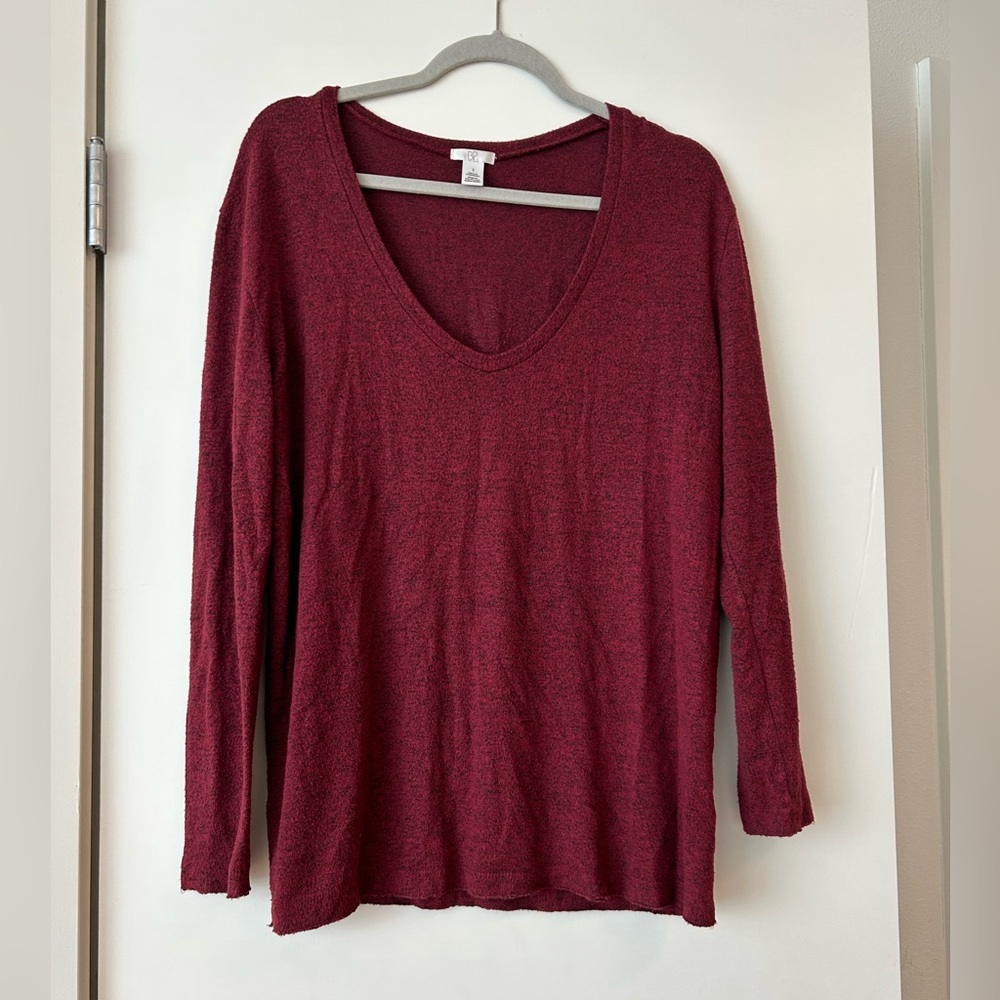 Nordstrom BP oversized red b neck size small